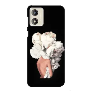 Чехлы (ART) Цветы на Motorola MOTO E13 (VPrint) (Білі квіти)