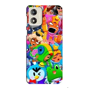 Чехлы Brawl Stars для Motorola MOTO E13 (AlphaPrint) (Герои Бравл Старс)
