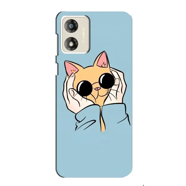 Чехол с принтом «Котик в очках» для Motorola MOTO E13 Чехол с принтом «Котик в очках» для Motorola MOTO E13