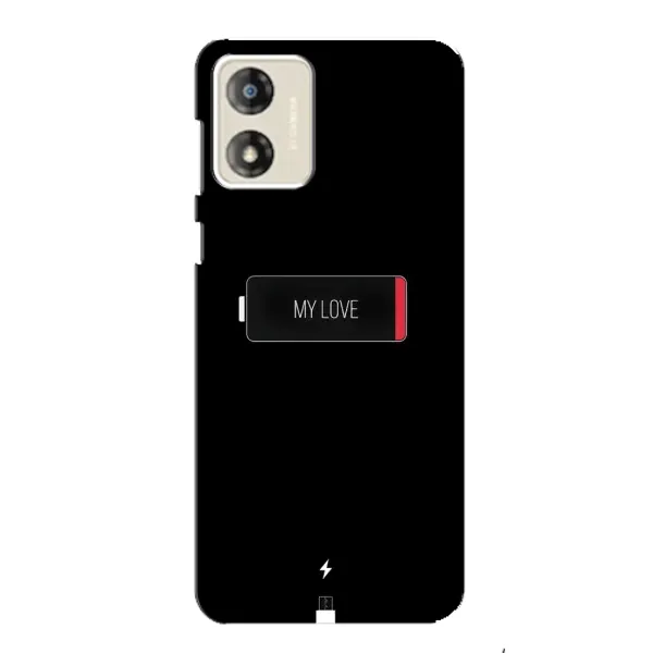 Чохол з принтом «Love battery» для Motorola MOTO E13 Чохол з принтом «Love battery» для Motorola MOTO E13
