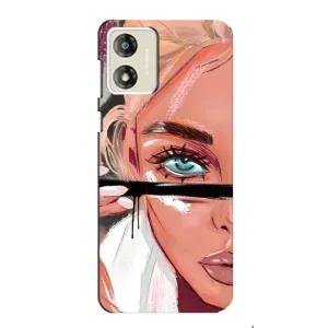 Чехол с печатью для Motorola MOTO E13 - (Мода) (AlphaPrint) (Макияж)
