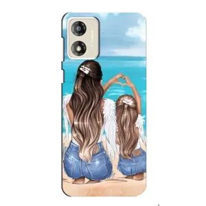 Чехол с печатью для Motorola MOTO E13 - (Мама с ребенком) (AlphaPrint)