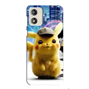 Чехол с Пикачу на Motorola MOTO E13 (Пикачу в городе)