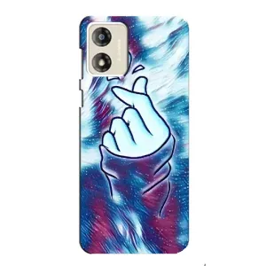 Чехол с принтом для Motorola MOTO E13 (AlphaPrint - Знак сердечка) (Радужное сердце)