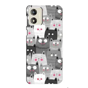 Чехлы с Котиками для Motorola MOTO E13 (VPrint) (Рисованные котики)