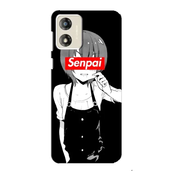 Чехол с принтом «Senpai» для Motorola MOTO E13