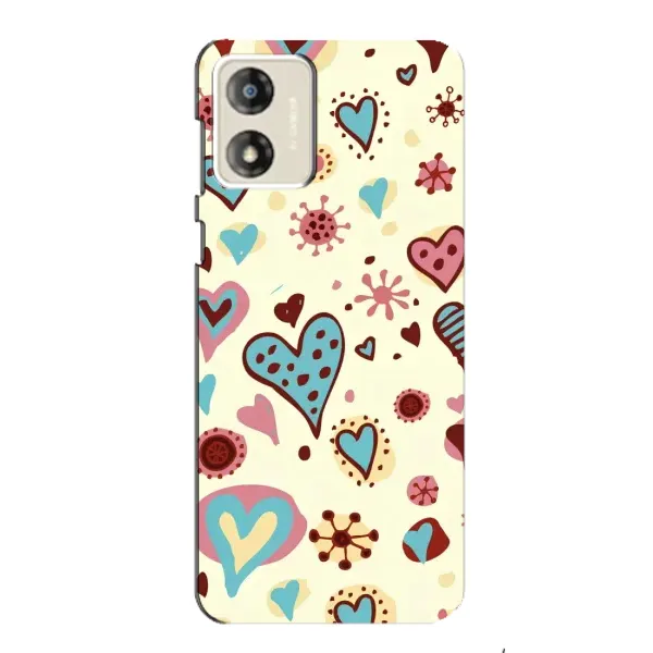 Чохол з принтом «Сердечки» для Motorola MOTO E13 Чохол з принтом «Сердечки» для Motorola MOTO E13