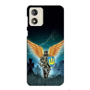 Чехлы с картинкой ЗСУ для Motorola MOTO E13 (AlphaPrint) (Солдат ЗСУ)