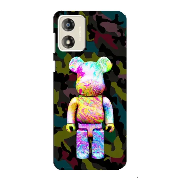 Чехол с принтом «Яркий Bearbrick» для Motorola MOTO E13
