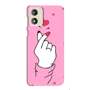 Чехол с принтом для Motorola MOTO E13 (AlphaPrint - Знак сердечка)