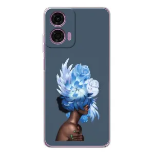 Чехлы (ART) Цветы на Motorola Moto E14 (VPrint) (Квіти на голові)