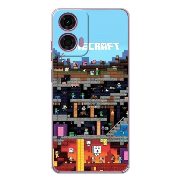 Чехол с принтом «фон Minecraft» для Motorola Moto E14 Чехол с принтом «фон Minecraft» для Motorola Moto E14