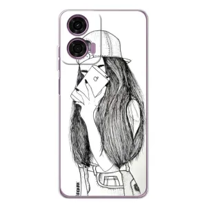 Чохол з друком для Motorola Moto E14 - (Мода) (AlphaPrint) (Фото дівчини)