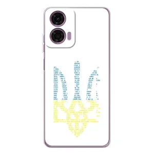 Чехлы для Motorola Moto E14  Укр. Символика (AlphaPrint) (Герб из букв)