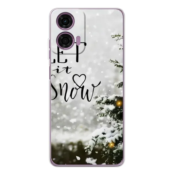Чехол с принтом «Let it snow» для Motorola Moto E14