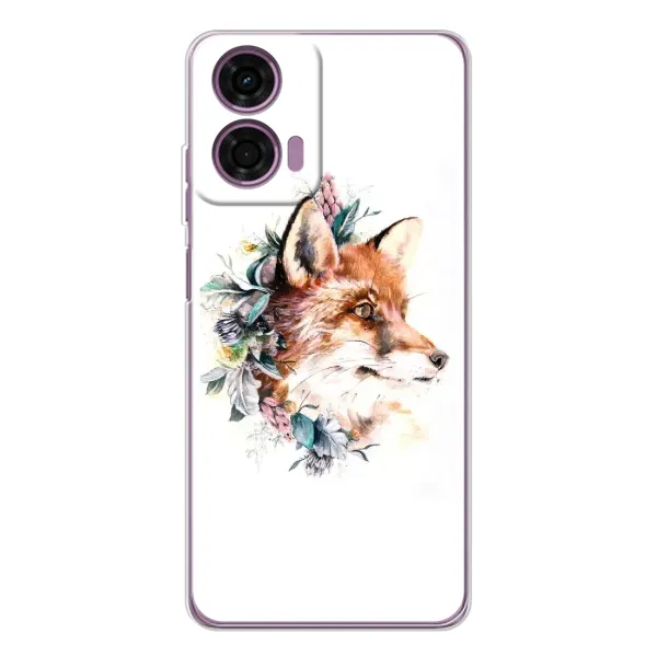 Чехол с принтом «Лисичка в цветочках» для Motorola Moto E14 Чехол с принтом «Лисичка в цветочках» для Motorola Moto E14