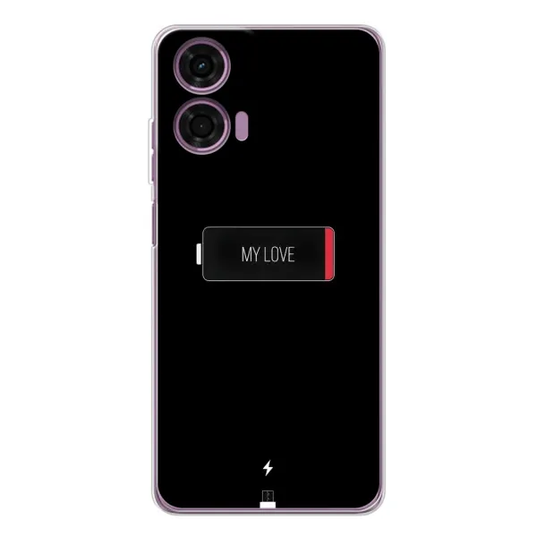 Чехол с принтом «Love battery» для Motorola Moto E14 Чехол с принтом «Love battery» для Motorola Moto E14