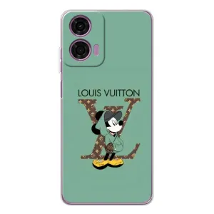 Чехлы Луи Витон для Motorola Moto E14 (AlphaPrint - LOUIS VUITTON) (Микки Маус LV)