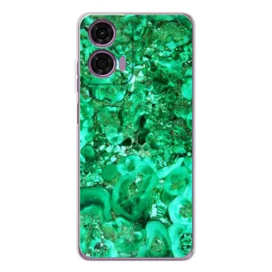 Мраморный чехол на Motorola Moto E14 (VPrint) (Салатный Мрамор)