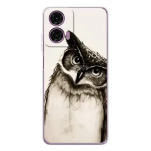 Чохол з пташками на Motorola Moto E14 (VPrint) (Сова)