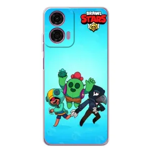 Чехлы Brawl Stars для Motorola Moto E14 (AlphaPrint) (Тріо героїв)
