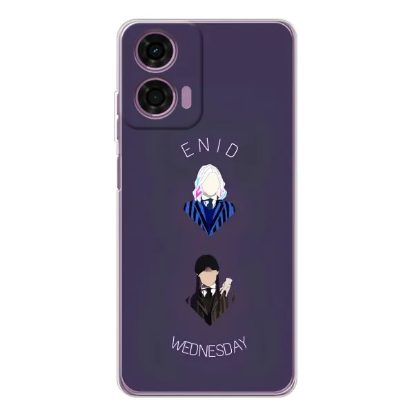 Чехол с принтом «Уэнздей и подруга» для Motorola Moto E14