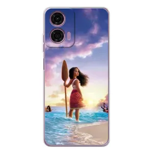Чехол с мультфильмом Моана Motorola Moto E14 (Моана с веслом)