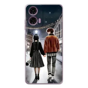Чохол з дизайном Венздей 2 на Motorola Moto E14 (Венздей та Тайлер)
