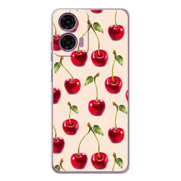 Чехол с принтом «Вишня» для Motorola Moto E14