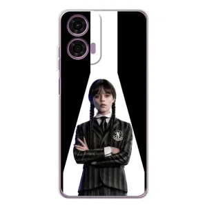 Чохли Венсдей на Motorola Moto E14 Уенсдей (AlphaPrint) (W-Wednesday)