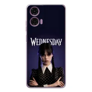 Чохли Венсдей на Motorola Moto E14 Уенсдей (AlphaPrint) (Wednesday)