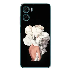 Чехлы (ART) Цветы на Motorola Moto E15 (VPrint) (Білі квіти)