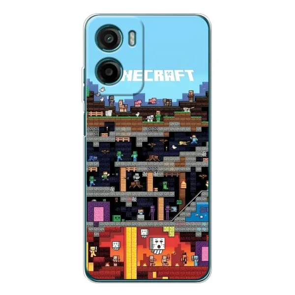 Чехол с принтом «фон Minecraft» для Motorola Moto E15 Чехол с принтом «фон Minecraft» для Motorola Moto E15