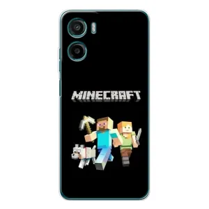 Чехол Майнкрафт на Motorola Moto E15 (AlphaPrint) Minecraft (герои Minecraft)