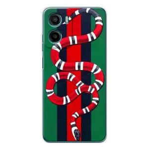 Чехлы ГУЧЧИ для Мото Е15 (AlphaPrint) (Gucci змия)