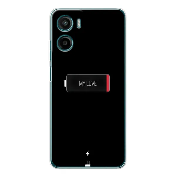 Чехол с принтом «Love battery» для Motorola Moto E15