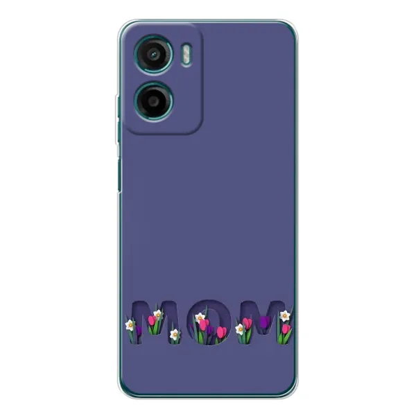 Чехол с принтом «Мама в цветах» для Motorola Moto E15