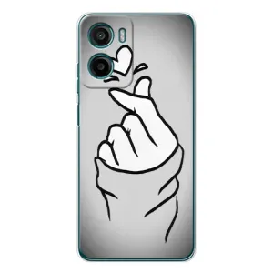 Чехол с принтом для Motorola Moto E15 (AlphaPrint - Знак сердечка) (Значок Love)
