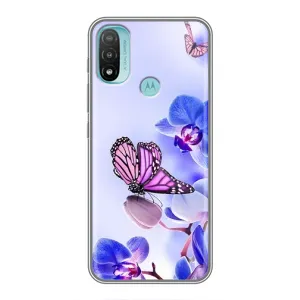 Чохли з квітами для Motorola MOTO E20 (VPrint) (Метелик на квітах)