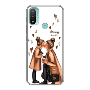 Чохол з друком для Motorola MOTO E20 - (Мама з дитинкою) (AlphaPrint) (Донька і мама)