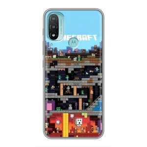 Чохол Майнкрафт на Motorola MOTO E20 (AlphaPrint) Minecraft (фон Minecraft)