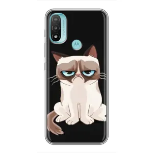 Чохол з принтом для Motorola MOTO E20 (AlphaPrint) Модні коти (Сумний кіт)