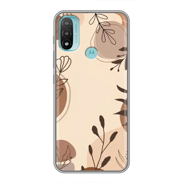 Чехол с принтом «Коричневые цветы» для Motorola MOTO E20 Чехол с принтом «Коричневые цветы» для Motorola MOTO E20