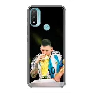 Чохли для Motorola MOTO E20 (Leo чемпіон) (AlphaPrint) (Кубок Мессі)