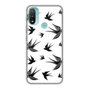 Чохол з пташками на Motorola MOTO E20 (VPrint) (Ластівки)