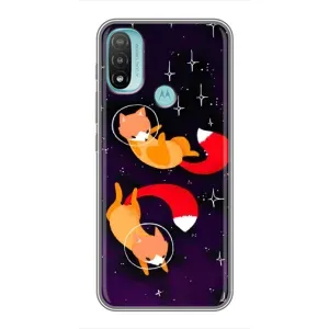 Чохли з картинкою Лисичка для Motorola MOTO E20 (VPrint) (Лисички космонавти)
