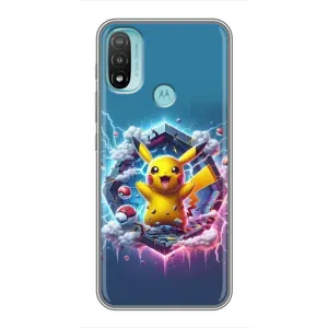 Чохол з Пікачу на Motorola MOTO E20 (Лого Пікачу)