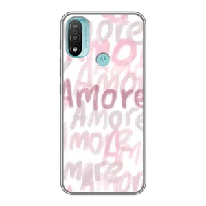 Чохол з розовим принтом для Motorola MOTO E20 (Аморе любов)