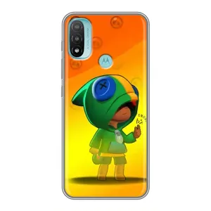 Чехол для Motorola MOTO E20 Бравл Старс (VPrint) (Хлопчик Леон)