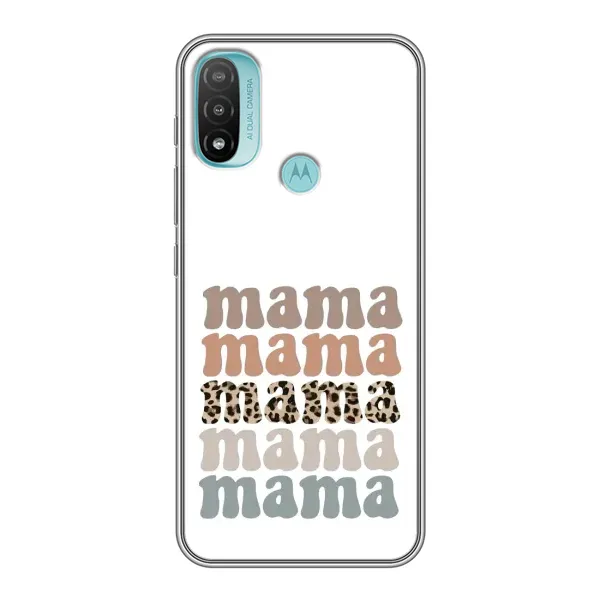 Чехол с принтом «Текстовый коллаж мама» для Motorola MOTO E20